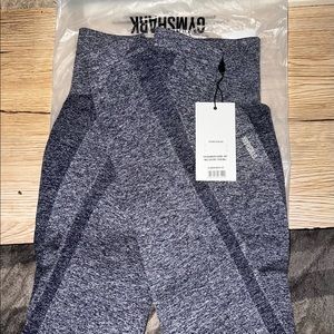 Flex high waisted leggings - Navy Marl/Light Grey